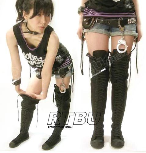 long emo boots